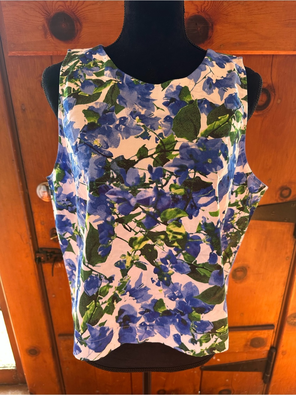 NWT Milly woven tank top cotton spandex floral